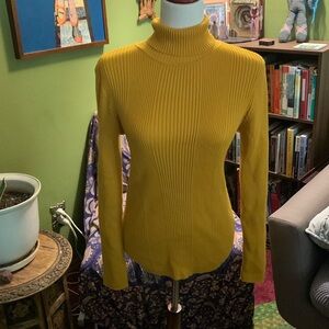 Title Nine Gold Turtleneck Sweater